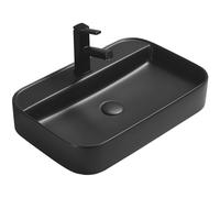 Mexen Sofia lavabo sobre encimera 60 x 40 cm, negro mate - 22156085 21930 5907709157897