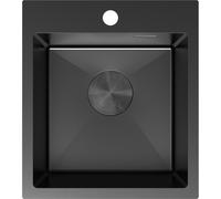 Mexen Solix fregadero de acero inoxidable 1-cubeta 400 x 450 mm, negro - 6401401000-70 78908 5905315981486