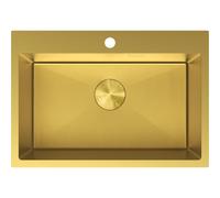 Mexen Solix fregadero de acero inoxidable de 1 cubeta 650 x 450 mm, dorado HC - 6403651000-55HC 78921 5905315981615