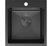 Mexen Solix fregadero de acero inoxidable de 1 seno 400 x 450 mm, negro HC - 6401401000-70HC 78909 5905315981493