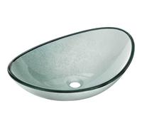 Mexen Sonia lavabo de vidrio sobre encimera 54 x 37 cm, plateado - 24145411 16230 5907709159259