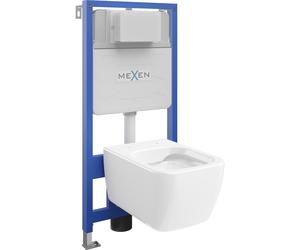 Mexen Stella conjunto empotrado WC bastidor Fenix Slim con taza WC, blanco brillo - 6103368XX00 13001 5907709163492