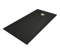 Mexen Stone+ plato de ducha de compuesto rectangular de 180 x 90 cm, negro, cubre desagüe dorado - 44709018-G 24975 5905315223609