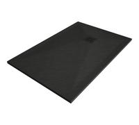 Mexen Stone+ plato de ducha rectangular de composite 130 x 80 cm, negro, tapa de desagüe negra - 44708013-B 24998 5905315223838