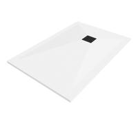 Mexen Stone+ plato de ducha rectangular de compuesto 100 x 70 cm, blanco, cubierta negra - 44107010-B 24916 5905315223012