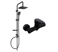 Mexen Sven conjunto de ducha exterior con cabezal de ducha y grifo de ducha Kama, negro - 72540262-70 6087 5907709181700