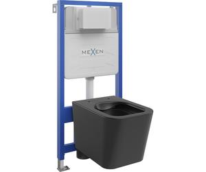 Mexen Teo conjunto empotrado WC estructura Fenix Slim con taza WC, negro mate - 6103385XX85 13005 5907709163515