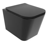 Mexen Teo inodoro sin rebordes con asiento de caída lenta slim, duroplast, negro mate - 30850685 4402 5907709128934
