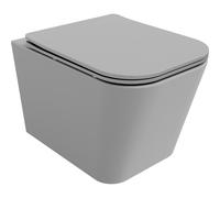Mexen Teo taza wc Rimless con asiento de cierre suave slim, duroplast, gris claro mate - 30854061 5221 5907709175600