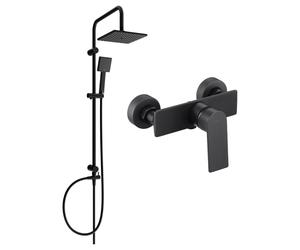 Mexen Tord conjunto de ducha empotrado con alcachofa y grifo de ducha Alexa, negro - 71240200-70 6052 5907709181366