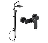 Mexen Tord conjunto de ducha empotrado con rociador y grifo de ducha Milo, negro - 71340200-70 6060 5907709181441