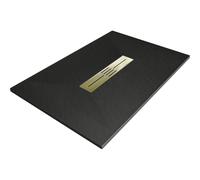 Mexen Toro plato de ducha rectangular SMC 130 x 90 cm, negro, cubierta dorada - 43709013-G 25405 5905315227973