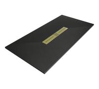 Mexen Toro plato de ducha rectangular SMC 150 x 90 cm, negro, cubierta dorada - 43709015-G 25407 5905315227997