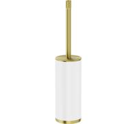 Mexen Triv cepillo de inodoro de pie, blanco/oro cepillado - 70A33073-55W 94583 5905315734211