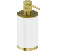 Mexen Triv dispensador de jabón de pie, blanco/oro cepillado - 70A33059-55W 94533 5905315734167
