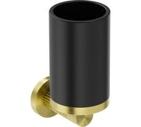 Mexen Triv vaso para cepillos de dientes, negro/oro cepillado - 70A33051-55B 94423 5905315734051