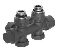 Mexen Uni-Term válvula de radiador angular/recta, Duplex, DN50, antracita - W908-000-66 29134 5905315053909