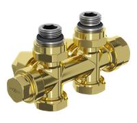 Mexen Uni-Term válvula de radiador angular/recta, Duplex, DN50, dorada - W908-000-50 29132 5905315053893