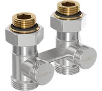 Mexen Uni-Term válvula de radiador de dos tubos DN50, recta 1/2"x3/4", níquel - W912-012-01 29238 5905315054081