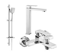 Mexen Uno DQ62 conjunto de baño, cromo - 71413DQ62-00 5756 5907709186385