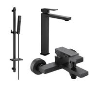 Mexen Uno DQ77 conjunto de baño, negro - 71413DQ77-70 5755 5907709186378