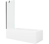 Mexen Vega bañera rectangular 160 x 70 cm con panel y pantalla 1-ala 60 cm, transparente, negro - 550116070X9506000070 22328 5905315205186