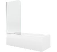 Mexen Vega bañera rectangular 170 x 70 cm con carcasa y mampara de 1 hoja 75 cm, transparente, cromo - 550117070X9007510100 13152 5907709162778