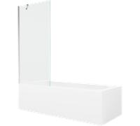 Mexen Vega bañera rectangular 170 x 70 cm con revestimiento y pantalla de 1 hoja 80 cm, transparente, cromo 22348 5905315205384