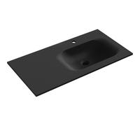 Mexen Vela lavabo encastrado a la derecha 101 x 46,5 cm, negro mate - 25231071P 54605 5905315948922