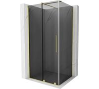 Mexen Velar cabina de ducha corredera 100 x 120 cm, grafito, dorado cepillado - 871-100-120-41-55 47418 5905315294081