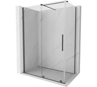 Mexen Velar cabina de ducha corredera 130 x 75 cm, transparente, gris pistola cepillado - 871-130-075-01-66 24516 5905315219213