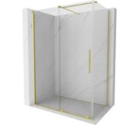 Mexen Velar cabina de ducha corredera 150 x 75 cm, transparente, dorado cepillado - 871-150-075-01-55 24276 5905315217653