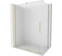 Mexen Velar cabina de ducha corredera 150 x 85 cm, escarchado, oro cepillado - 871-150-085-31-55 41458 5905315288806