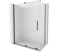 Mexen Velar cabina de ducha corredera 160 x 100 cm, escarchada, negra - 871-160-100-31-70 44336 5905315291127