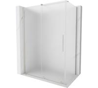 Mexen Velar cabina de ducha corredera 160 x 70 cm, escarcha, níquel cepillado - 871-160-070-31-97 44860 5905315292193