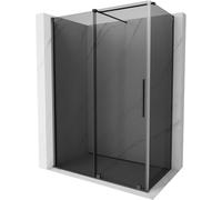 Mexen Velar cabina de ducha corredera 160 x 75 cm, grafito, gris oscuro cepillado - 871-160-075-41-66 48820 5905315296122