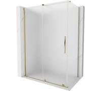 Mexen Velar cabina de ducha corredera 160 x 80 cm, escarcha, dorada - 871-160-080-31-50 41406 5905315288295