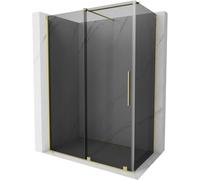 Mexen Velar cabina de ducha corredera 160 x 90 cm, grafito, oro cepillado - 871-160-090-41-55 47838 5905315294470