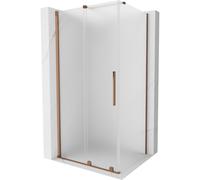 Mexen Velar cabina de ducha corredera 90 x 75 cm, escarchada, oro rosa - 871-090-075-31-60 41479 5905315288905