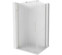 Mexen Velar cabina de ducha corrediza 100 x 120 cm, escarcha, níquel cepillado - 871-100-120-31-97 44766 5905315291844