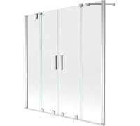 Mexen Velar Duo mampara de bañera de 2 hojas correderas 160 x 150 cm, transparente, cromo - 896-160-000-02-01 24687 5905315221827