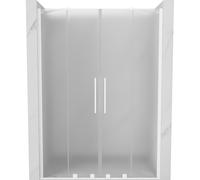 Mexen Velar Duo puertas de ducha correderas 150 cm, esmerilado, blanco - 871-150-000-32-20 50458 5905315299147
