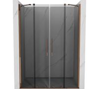 Mexen Velar Duo puertas de ducha correderas 150 cm, grafito, oro rosa - 871-150-000-42-60 50620 5905315315076