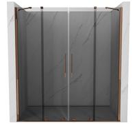 Mexen Velar Duo puertas de ducha correderas 180 cm, grafito, oro rosa - 871-180-000-42-60 50623 5905315315106