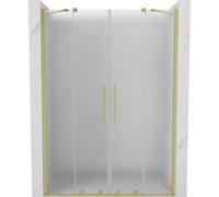 Mexen Velar Duo puertas de ducha deslizantes 140 cm, escarcha, dorado cepillado - 871-140-000-32-55 50482 5905315299253