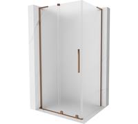 Mexen Velar L cabina de ducha corredera 90 x 80 cm, escarchado, oro rosado - 871-090-080-33-60 44074 5905315307477