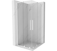Mexen Velar L Duo cabina de ducha deslizante 80 x 80 cm, transparente, blanca - 871-080-080-02-03-20 45912 5905315312624