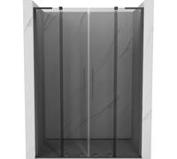 Mexen Velar L Duo puertas de ducha correderas 140 cm, grafito, gris cañón cepillado - 871-140-003-42-66 52003 5905315343109