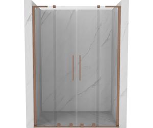 Mexen Velar L Duo puertas de ducha correderas 140 cm, transparente, cobre cepillado - 871-140-003-02-65 50775 5905315314376