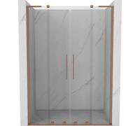 Mexen Velar L Duo puertas de ducha correderas 150 cm, transparente, cobre cepillado - 871-150-003-02-65 50776 5905315314383